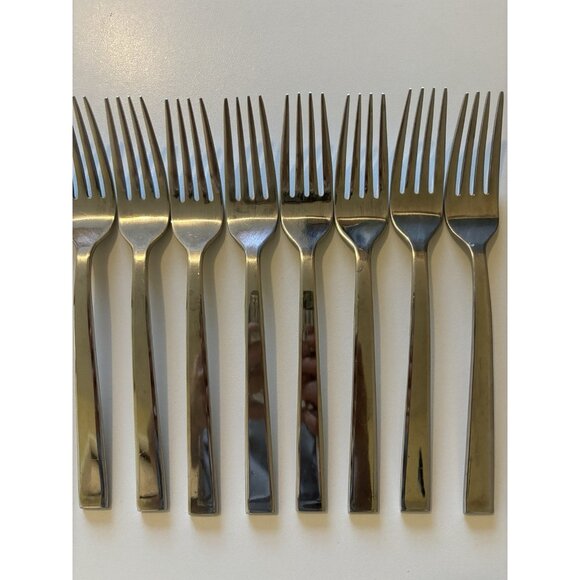 Set of 12 Dansk Meridian Pattern Glossy 18/10 Stainless Steel Salad Forks 7.75” - Picture 3 of 8